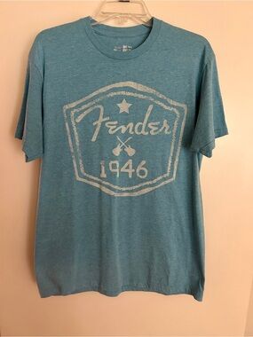 Official Fender Blue Graphic 1946 Short Sleeve Tee Mens Size L